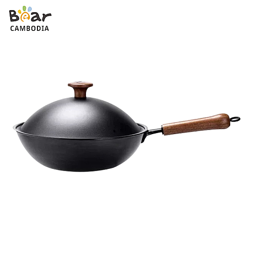SK Iron Frying Pan 30CM (SK ខ្ទះចៀនដែក 30CM) SK Iron Frying Pan 30CM (SK ខ្ទះចៀនដែក 30CM)